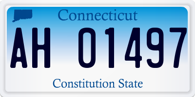 CT license plate AH01497