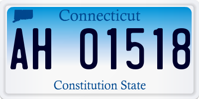 CT license plate AH01518