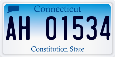 CT license plate AH01534