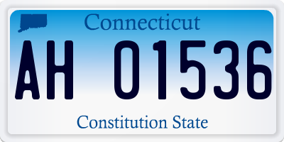 CT license plate AH01536