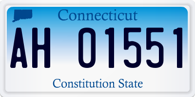 CT license plate AH01551