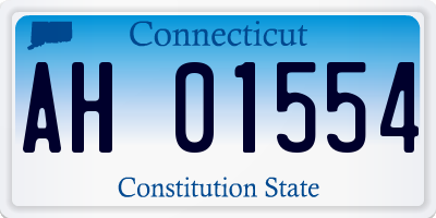 CT license plate AH01554