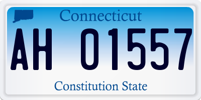 CT license plate AH01557