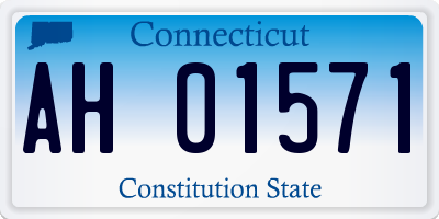 CT license plate AH01571