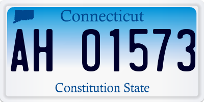 CT license plate AH01573