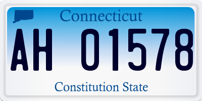 CT license plate AH01578