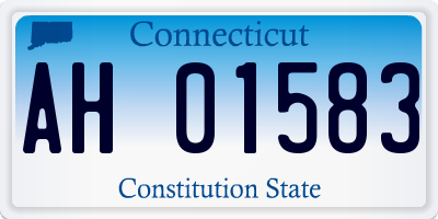 CT license plate AH01583