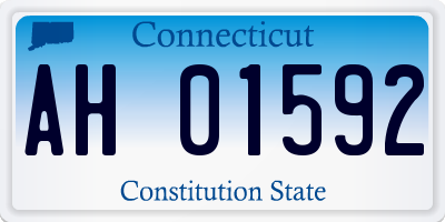 CT license plate AH01592