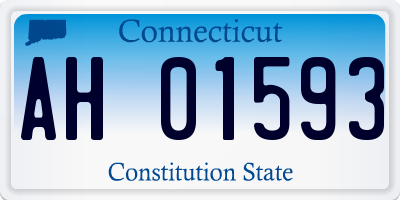 CT license plate AH01593
