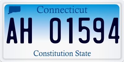 CT license plate AH01594