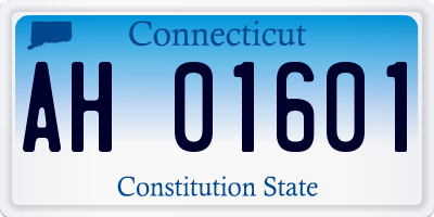 CT license plate AH01601
