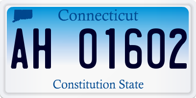 CT license plate AH01602