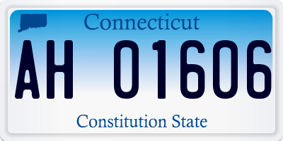 CT license plate AH01606