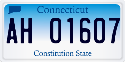 CT license plate AH01607