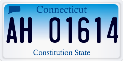 CT license plate AH01614