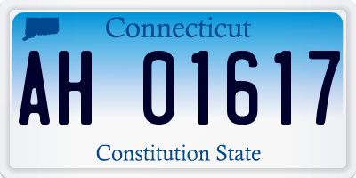 CT license plate AH01617