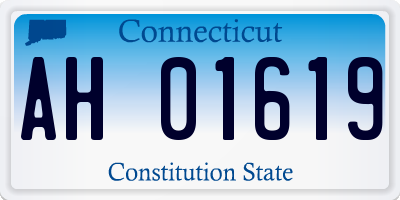 CT license plate AH01619