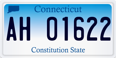 CT license plate AH01622