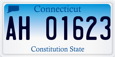 CT license plate AH01623