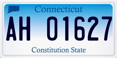 CT license plate AH01627