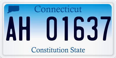 CT license plate AH01637