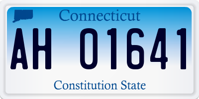 CT license plate AH01641