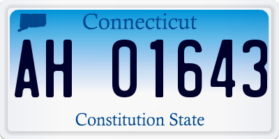 CT license plate AH01643