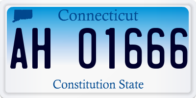 CT license plate AH01666