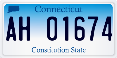 CT license plate AH01674