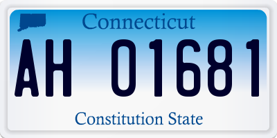 CT license plate AH01681
