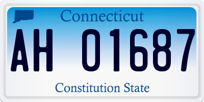 CT license plate AH01687