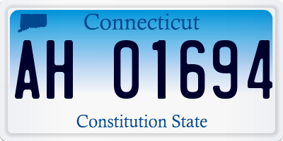CT license plate AH01694