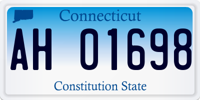 CT license plate AH01698