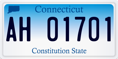 CT license plate AH01701