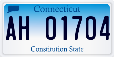 CT license plate AH01704