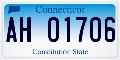 CT license plate AH01706