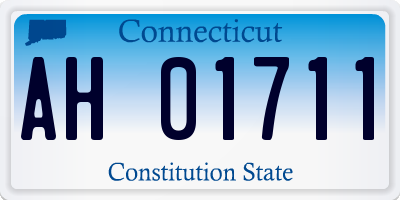 CT license plate AH01711
