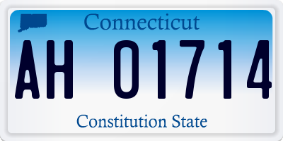 CT license plate AH01714