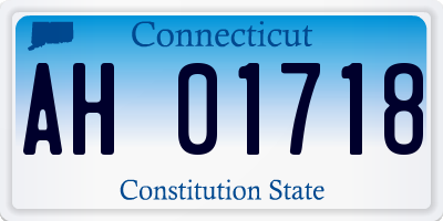 CT license plate AH01718