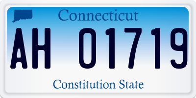 CT license plate AH01719