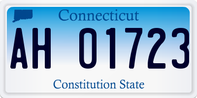 CT license plate AH01723