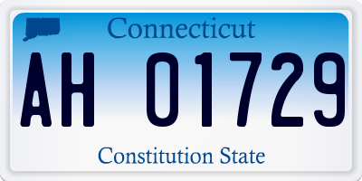 CT license plate AH01729