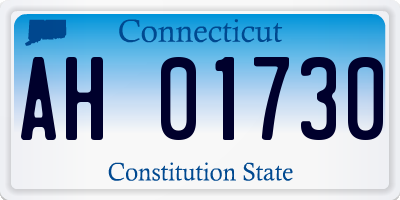 CT license plate AH01730