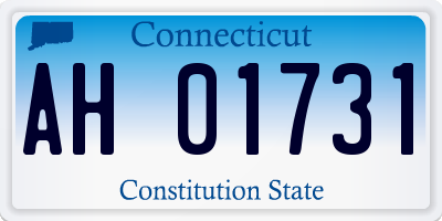 CT license plate AH01731
