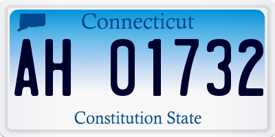 CT license plate AH01732