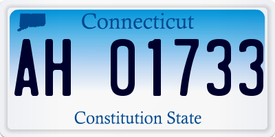 CT license plate AH01733