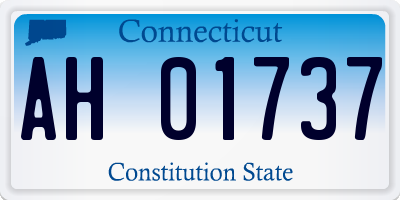 CT license plate AH01737