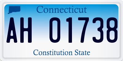 CT license plate AH01738
