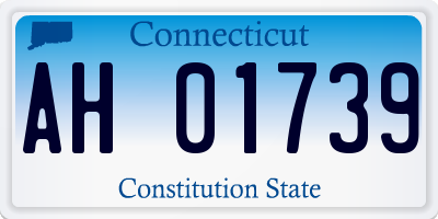 CT license plate AH01739