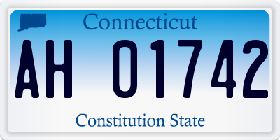 CT license plate AH01742